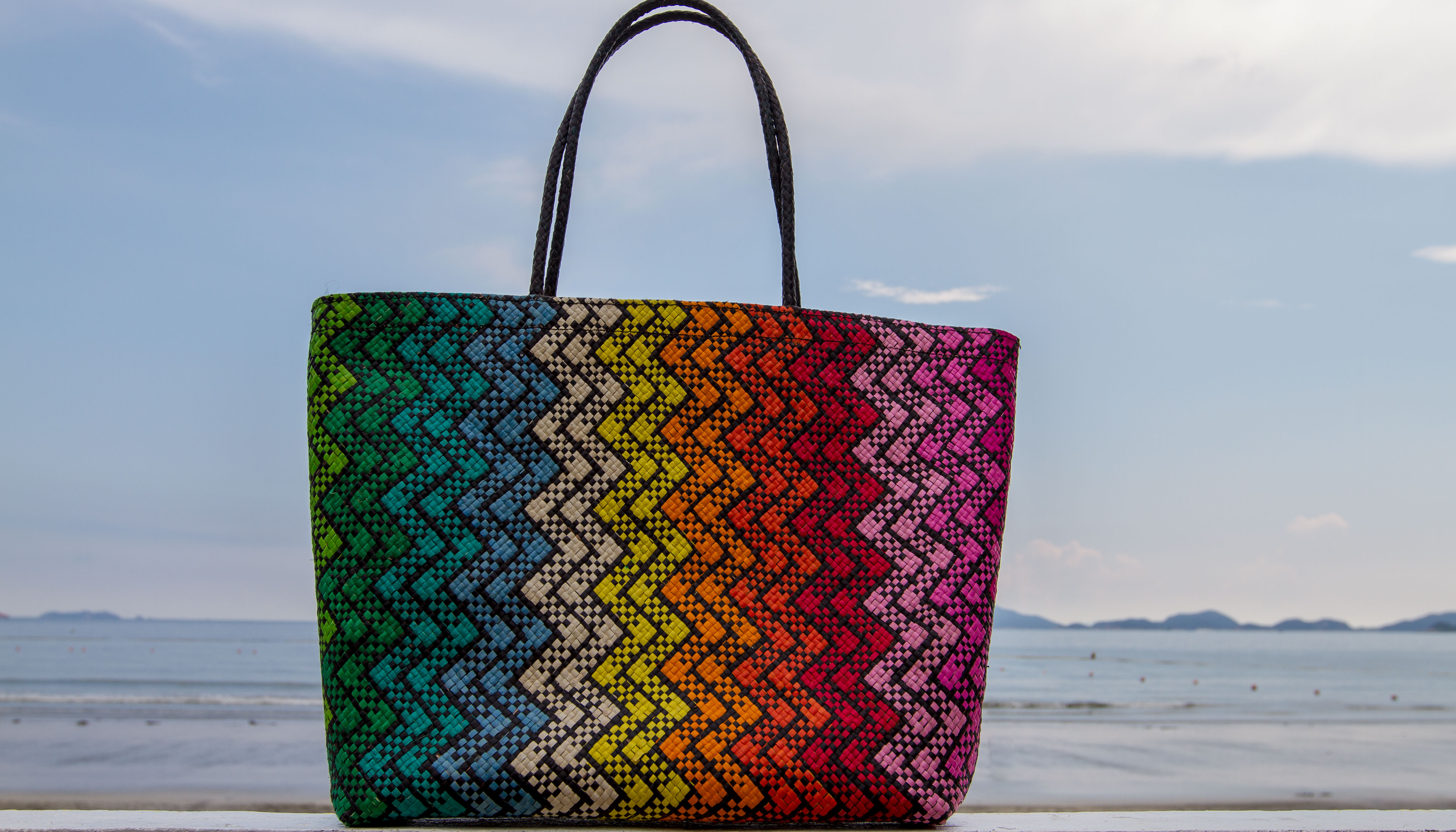 David Roden Large Abaca Rainbow Bag